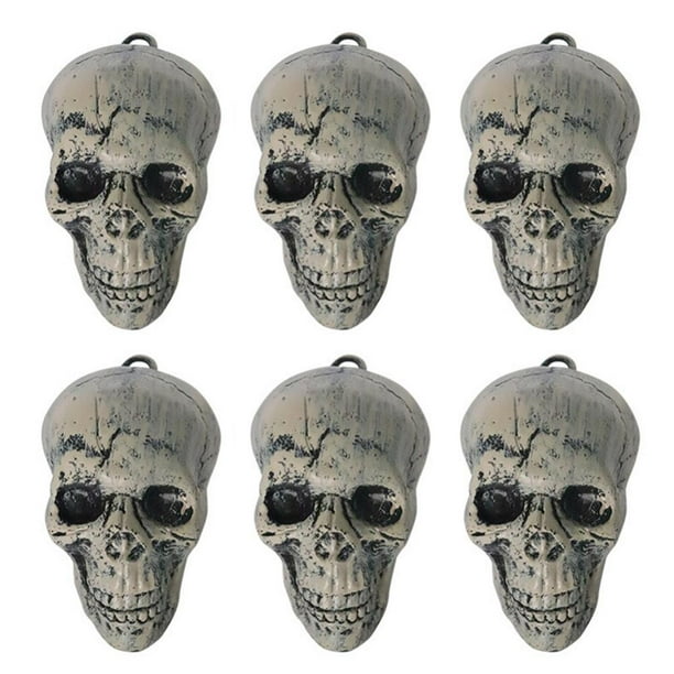 Skull Resin Money Box Silver/Black 11.5 x 8 x 9 cm